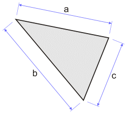 Le triangle calculé par triangulation